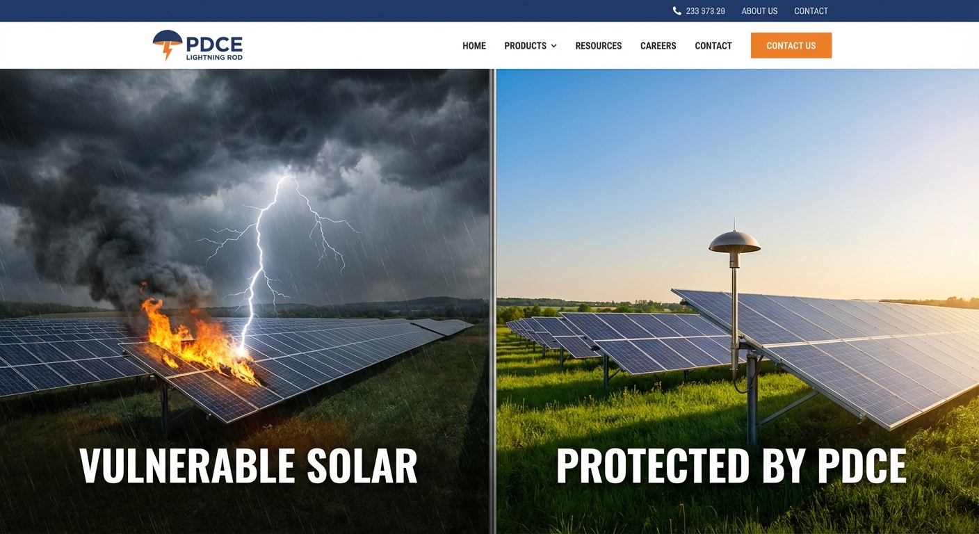 太陽光パネルの落雷対策